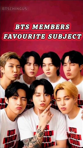 From Music🎵 to Maths📕– BTS💜 Members’ Favourite✨️Subjects📚 Revealed!👀😱#bts#btsarmy#kpop#shorts#feed