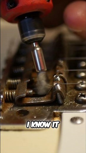 Guitar Hacks: Fixing Screw Holes & Cleaning Rusty Bridges! #shorts