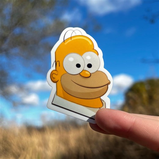 Homer Simpson Glossy Sticker 2.5in - Etsy