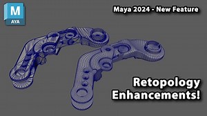 Working With the Retopology and Make Live Enhancements in Maya 2024