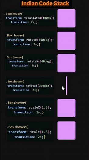 Transition and Transform property in css #css #html #transformation #transitions#programming #coding