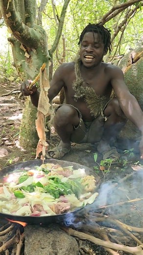 Onohaza giving us a real taste of Hadzabe humor and their love for fresh meat soup."