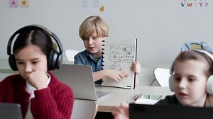 Students in a classroom working on math | Free Stock Video Footage