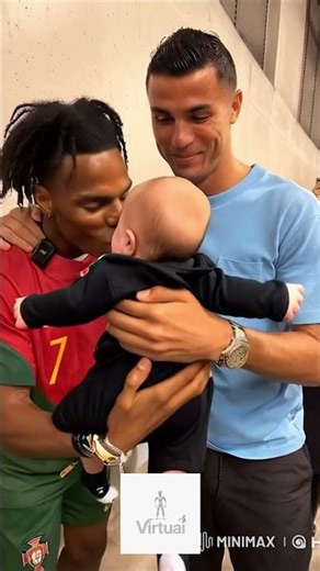 IShowSpeed and Christiano Ronaldo kissing a Baby