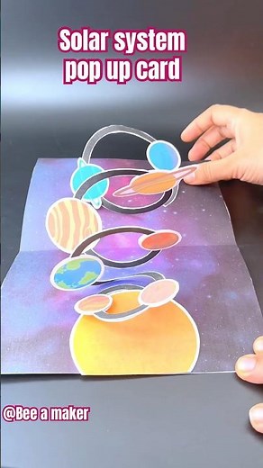 Solar system 3d popup card printable