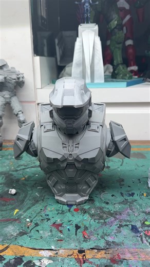 Halo Infinite Master Chief Bust Preview #houseofhalo #Halo #resinprinters #trending #viralvideo