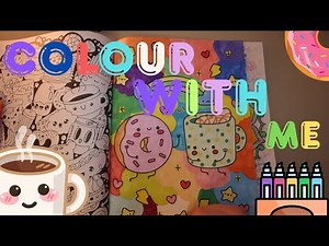 Colouring a Doughnut and Coffee Mug with Markers ☕🍩