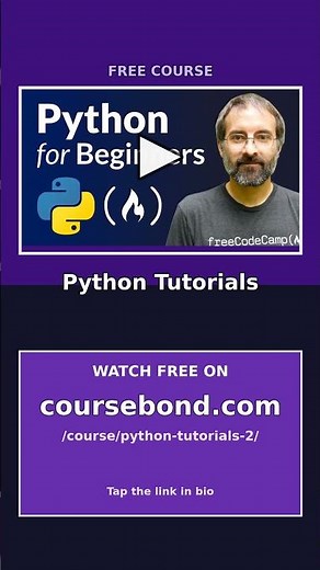 Python Programming Tutorials for Beginners - freeCodeCamp.org #Shorts