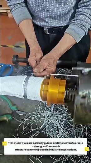 ‎Amazing Wire Mesh Weaving Process Using Rotating Machine ⚙️‎