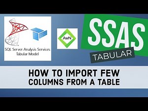 SSAS Tutorial (8/15) - How to Import Few columns From a table