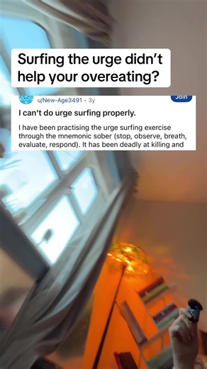 Surfing the urge is a perfectly fine strategy BUT it can leave you feeling like a failure if it’s the only advice you’ve ever received when it comes to over eating. Surfing the urge came from smoking cessation studies. The thing about cigarettes is that you can live without smoking them. You can’t live without eating food. SO we can’t just copy and past behavior change strategies from non food related studies over to eating behaviors because eating is like no other behavior that we have. It’s im