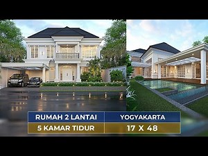 DESAIN RUMAH MEWAH STYLE KLASIK MODERN DENGAN 5 KAMAR TIDUR DI YOGYAKARTA! - JASA ARSITEK