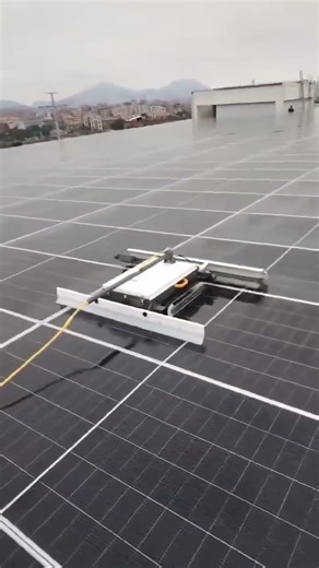 Amazing Solar Panel Cleaning Machine in Action – Fast & Efficient! #cleaning brushes