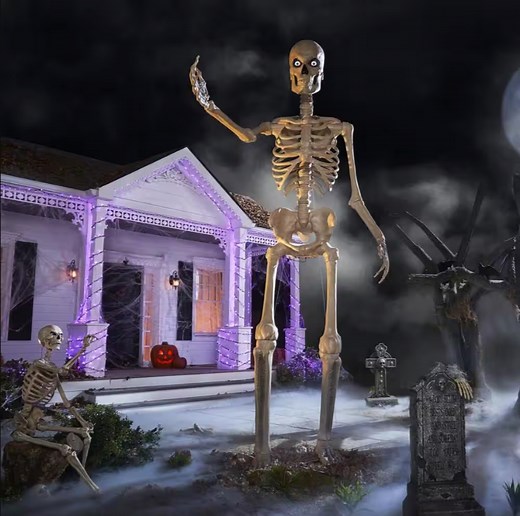 It's Official: Home Depot's Famous 12-Foot "Skelly" the Skeleton Is Back for Halloween 2025