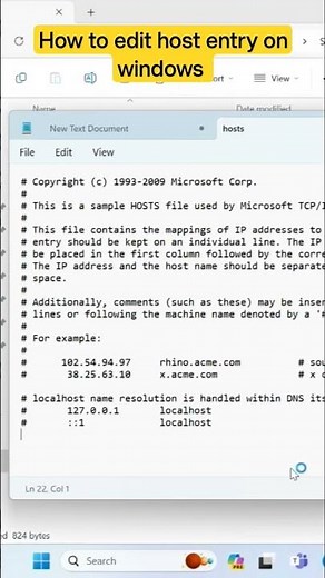 How to edit host file on windows | #host#window #edit #youtubeshort #viralshort #windows10