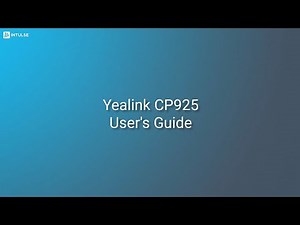 Yealink CP925 Conference Phone User's Guide from Intulse
