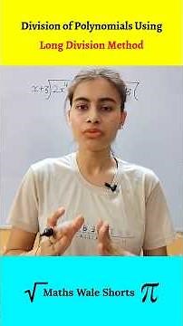 Division of Polynomials Using Long Division Method 📚👍 #shorts #maths