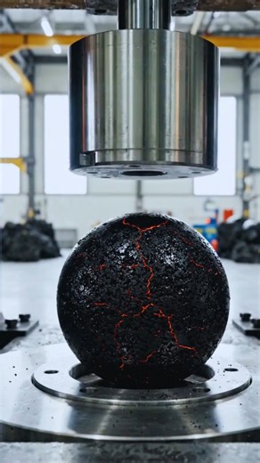 Hydraulic Press vs Lava Ball & Glass Sphere! 🌋💎 Oddly Satisfying #shorts
