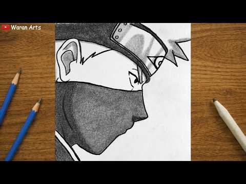 Kakashi easy drawing | How to Draw kakashi hatake Step by Step | Easy Naruto Anime drawing
