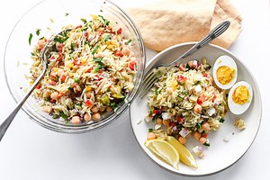 Orzo Salad with Creamy Lemon Dressing
