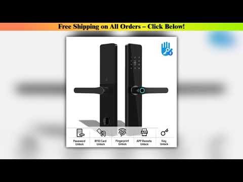 PHIPULO TTLock App Smart Door Lock Biometric Fingerprint Remote Unlocking Keyless Card Password