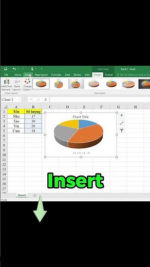 Cách tạo biểu đồ trong Excel #excel #tinhocvanphong #exceltips