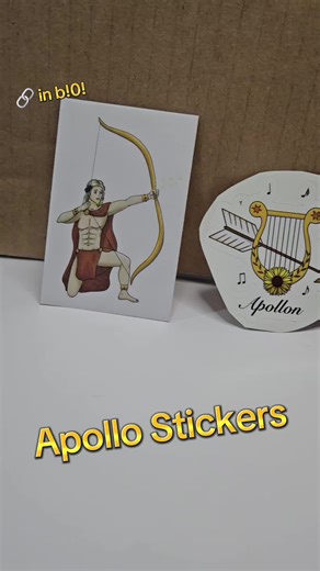 These are all the stickers I have for Apollo/Apollon! I also have them for many of the Olympians and expanding them slowly! Let me know who you'd like to see next in the comments 😊 #hellenicpagan #deityworship #greekmythology #pagan #apollo