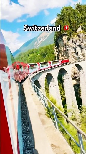 Snowy Train Adventure Through the Alps