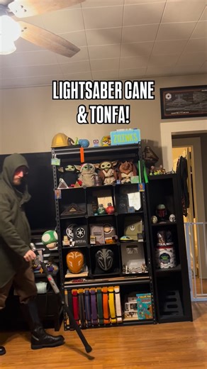 Jedi Shaggy has a custom lightsaber cane and tonfa! #starwars #lightsaber #jedi | The Shaggy Sabersmith
