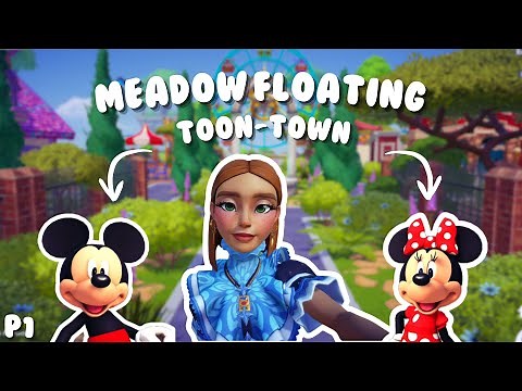 TOON TOWN DESIGN ON NEW FLOATING ISLAND IN DISNEY DREAMLIGHT VALLEY | WALKTHROUGH