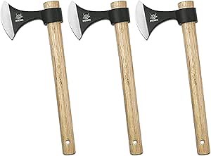 Throwing Axes 3 Pack, 16.2-inch Throwing Tomahawks High Carbon Steel & Wooden Handle, for Axe Throwing Recreation and Competition