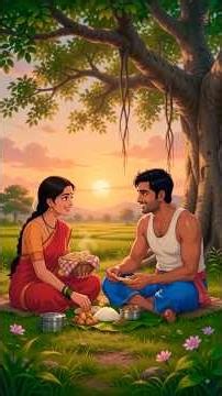 💕 Farmer Husband & Loving Wife |😍 Village Life Video |💖 Ghibli Village Life | #ghibli #shorts #viral