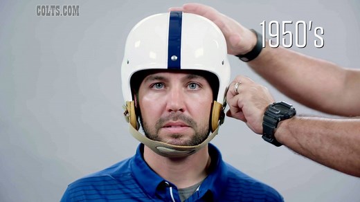 728K views · 5.4K reactions | Evolution of the football helmet: | Indianapolis Colts | Facebook
