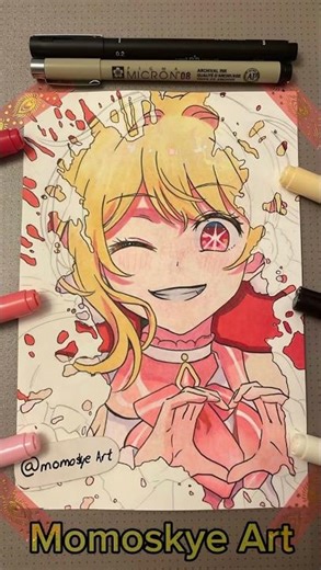 Ruby💗|| Water Spilt Art✨🫟#oshinoko #ruby #creativeart #animeedit