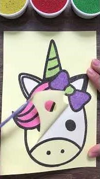 Unicorn sand painting