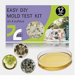 Mold Test Kit for Home - 12 Simple Testing kit, Test Indoor Air Quality, HVAC System & Home Surface, Black Mold Tester at House, DIY Mold Tests Kits, Mold Identification Guide, Lab Analysis