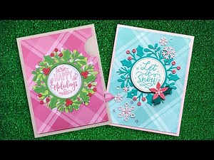 Intro to Magic Iris Holly Wreath Add-On + 2 cards from start to finish