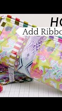 Adding Ribbons to Exterior of the Sew Together Bag | Renaissance Ribbons