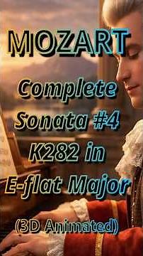 Mozart - Complete Sonata#4 K282 in E-flat Major(3D Animated) #piano #classicalmusic #music