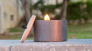Kerzenfresser Outdoor m. Dauerdocht für Kerzenreste - 18 x 11 cm - Wachsfeuer f. Terrasse, Garten & Balkon- Handmade in Hessen ! - Etsy.de
