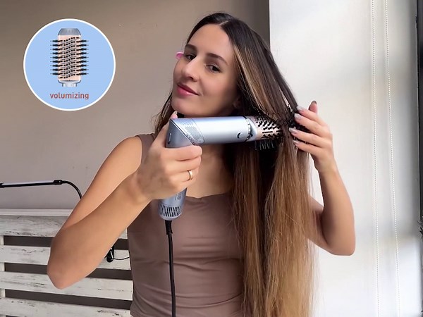 Hot Air Multi-Styler - 5 in 1 Professional Hair Wrap Styler Set with Air Curlers, Hair Dryer Brush, Straightener, Concentrator for Fast Drying Curling Straightening, Travel Case Included