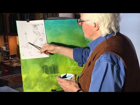 Roger Dean painting session2 for DBA album