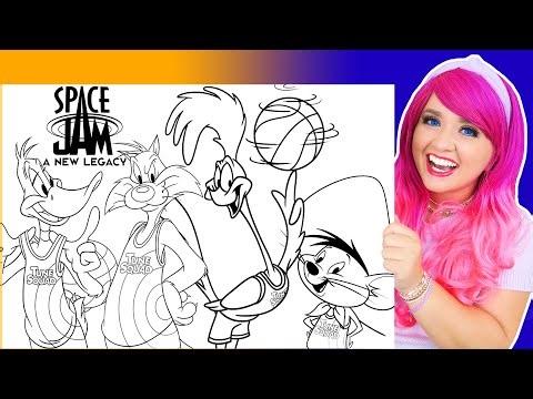 Coloring Space Jam Coloring Pages | Daffy Duck, Sylvester, Road Runner & Speedy