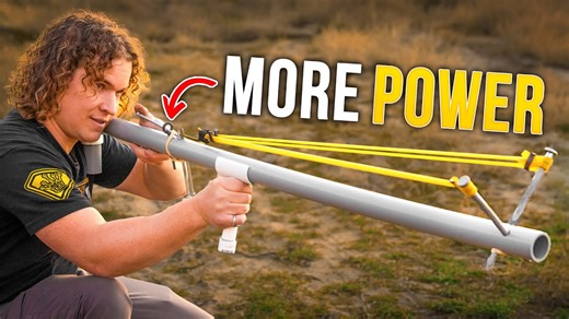 Build a PVC slingshot rifle delivering extreme power