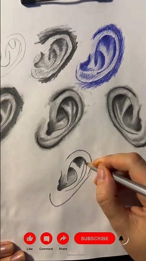 Easy Ear Drawing Beginners#drawing #howtodraw #beginnerart #artforbeginners #pencildrawing #short