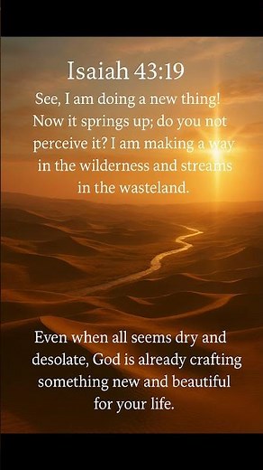 God Is Doing a New Thing | Isaiah 43:19 Short Devotion