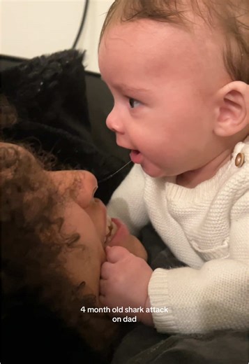 y’all asked for more of them so here ya go #funnybaby #fatherson #4monthsold #crazybaby #momsoftiktok #dadsoftiktok