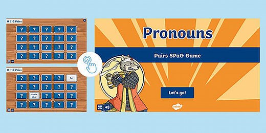 Pronouns Pairs SPaG Game - KS2 Revision