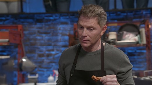 Bobby Flay thought the kitchen was hot… then Sean Evans handed him a wing 👀🌶️🔥 Don't miss Bobby Flay, Chef Carla Hall and Sean Evans, host of Hot Ones, on an all-new episode of #BeatBobbyFlay, tonight at 9|8c. | Food Network