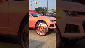Chevy Box on 34’s And Camaro Vert on 32’s Floaters Pullin up to Carshow